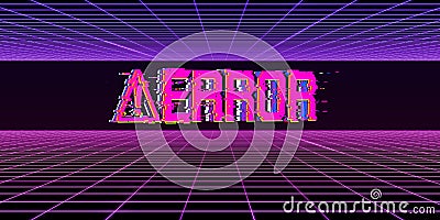 Computer system errors Glitch effect Computer danger symbols Hacking Digital illustration 3d pixel Cartoon Illustration