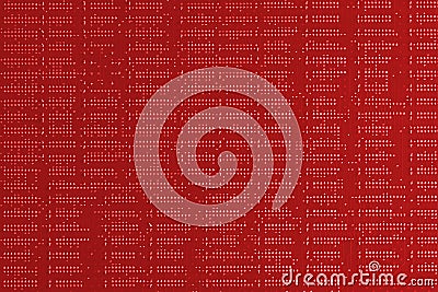 Computer technology background. Close up of red digital electronic printed circuit board. Solder side. Macro of a PCB Stock Photo