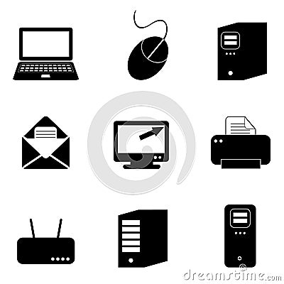 Computer and technology icons Vector Illustration