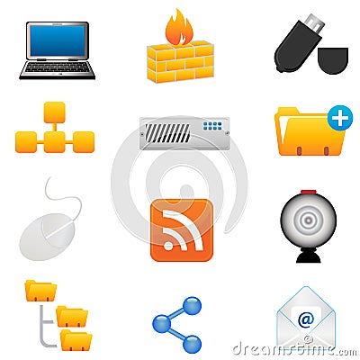 Computer and technology icons Vector Illustration