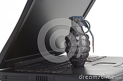 Computer terrorism Stock Photo