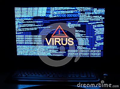 Computer virus Stock Photo