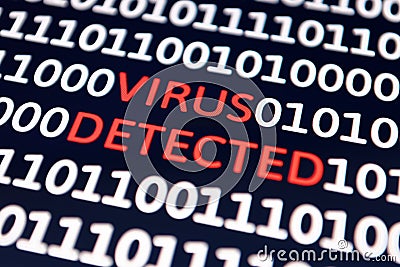 Computer virus detected Stock Photo