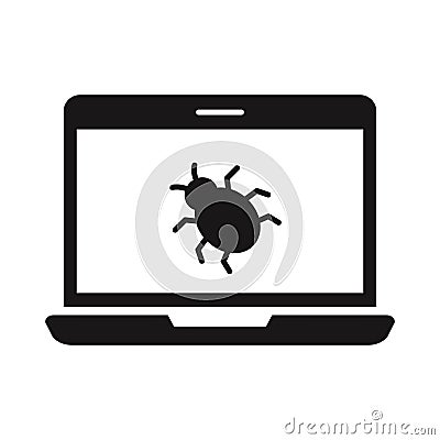 Computer virus Glyph with background Vector icon which can easily modify or edit Vector Illustration