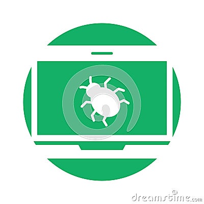 Computer virus Glyph Background vector icon which can easily modify or edit Vector Illustration