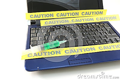 Computer virus infection Stock Photo