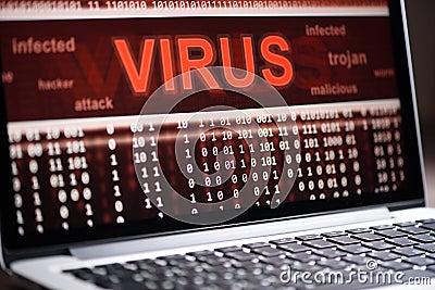 Computer virus protection Stock Photo