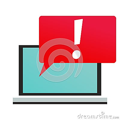 A computer with a virus Vector Illustration