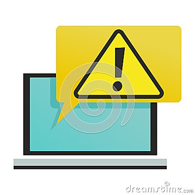 A computer with a virus Vector Illustration