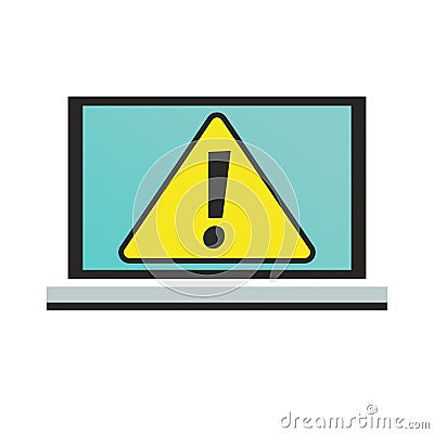 A computer with a virus Vector Illustration