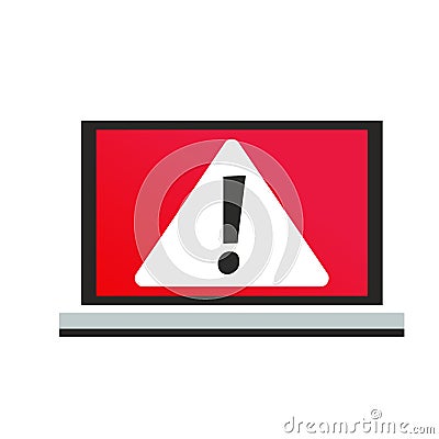 A computer with a virus Vector Illustration