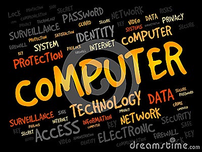 COMPUTER word cloud Stock Photo