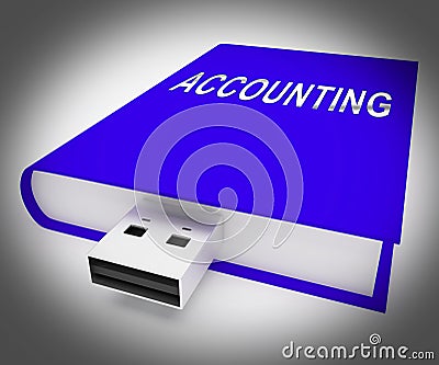 Computerized Accounting Digital Bookkeeping Audit 3d Rendering Stock Photo