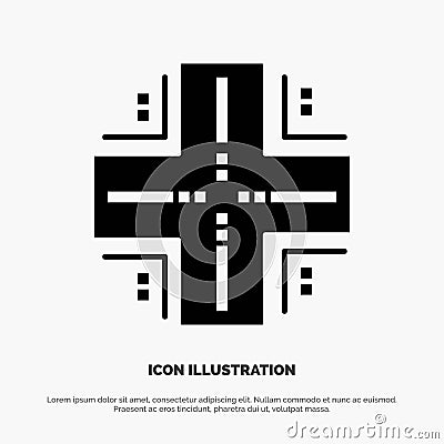 Computing, Database, Datacenter, Mainframe, Server Solid Black Glyph Icon Vector Illustration
