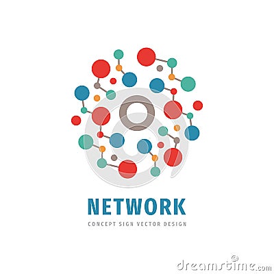 Computing network - vector logo design. Technology concept logo sign. Electronic digital chip logo symbol. Vector Illustration