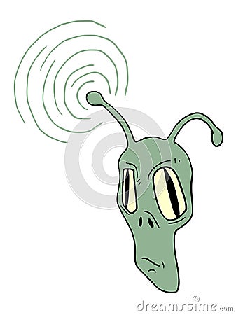 Comunication alien Vector Illustration