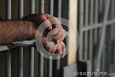 Concealed weapon in prison Stock Photo