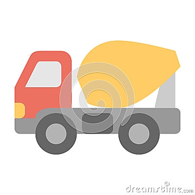 concentrate mixer truck illustration Cartoon Illustration