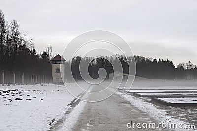 Concentration camp dachau winter Editorial Stock Photo