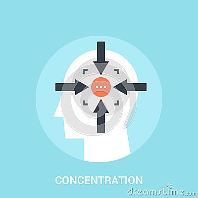 Concentration icon concept Vector Illustration