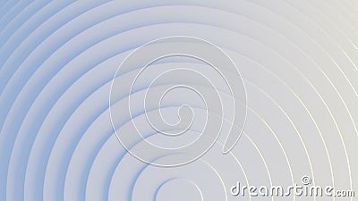 Concentric circles pattern on white and light blue. Clean, unobtrusive abstract background. Digital render Stock Photo