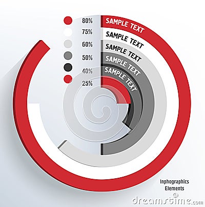 Concentric graph Vector Illustration