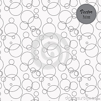 Concentric linear circle pattern, vector Vector Illustration
