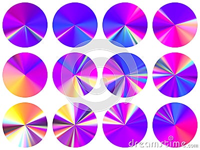 Concentric metallic gradient web elements vector Vector Illustration