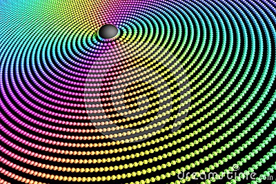 Concentric Rainbow Spheres Stock Photo