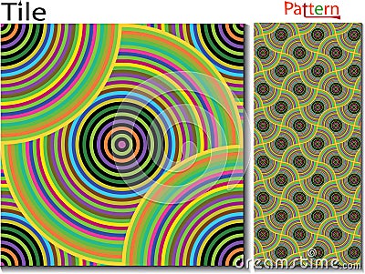 Concentric rings. Abstract background. Computer generated Cartoon Illustration