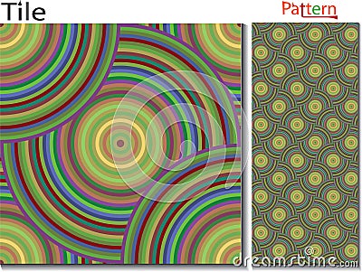 Concentric rings. Abstract background. Computer generated Cartoon Illustration