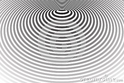 Concentric rings pattern. Circle lines texture Vector Illustration