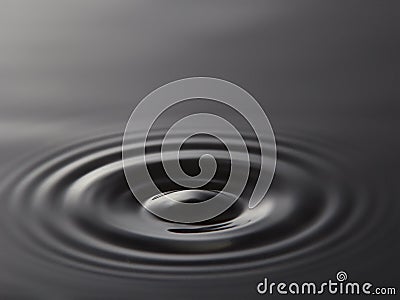 Concentric water circles Stock Photo