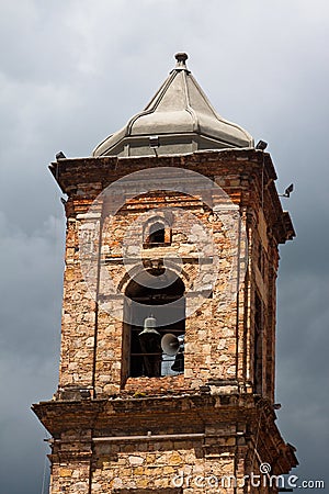 Concepcion Church Bell Tower Zipaquira Colombia Stock Photo