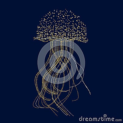 Concept abstract jellyfish vector illustration. Vector Illustration