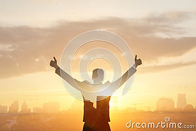 The concept of achieving success in business Stock Photo