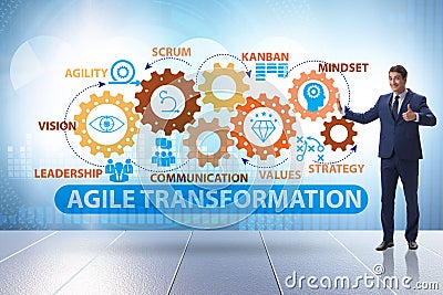 Concept of agile transformaion and reorganisation Stock Photo