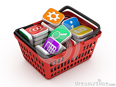 Concept application software store Stock Photo