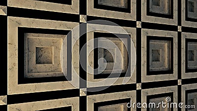 Concept of architecture, abstract porcelain stoneware wall. Animation. Close up of abstract marble tiles for the Stock Photo