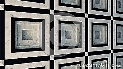 Concept of architecture, abstract porcelain stoneware wall. Animation. Close up of abstract marble tiles for the Stock Photo