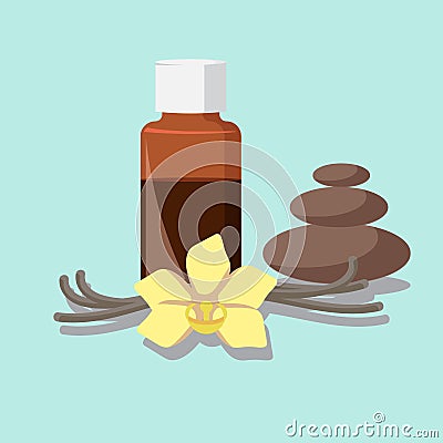 The concept of aromatherapy and spa Vector Illustration