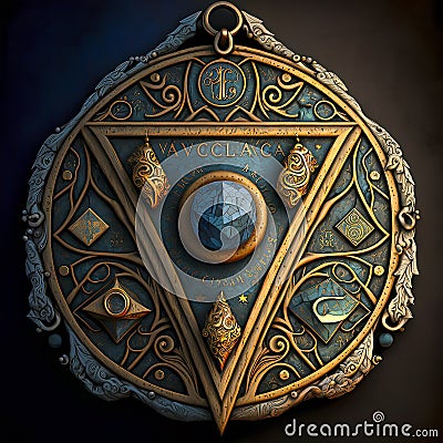 Concept Art Ancient Magical Talisman Stock Photo