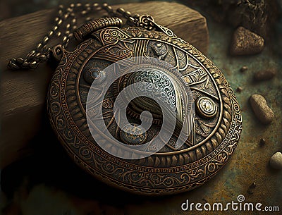 Concept Art Ancient Magical Talisman Stock Photo