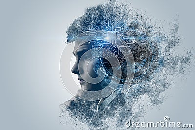 Concept of artificial intelligence in solving complex business problems Stock Photo