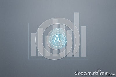 Concept augmented analytics. Business analytics and financial technology concept Stock Photo