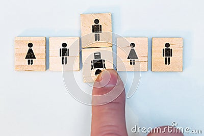 Concept Automation in the industry destroys jobs Stock Photo