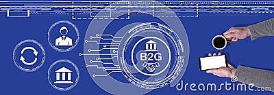 Concept of b2g Stock Photo