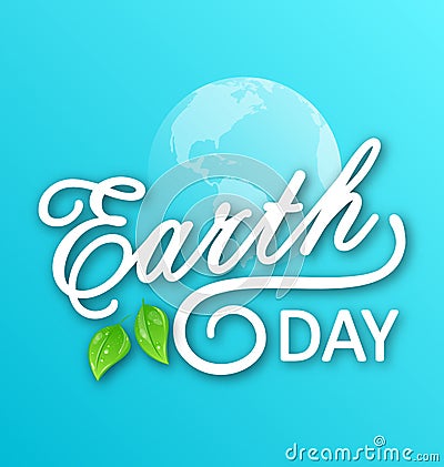 Concept Background for Earth Day Holiday Vector Illustration