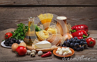 Concept of a balanced diet Stock Photo