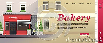Concept banner of coffee shop shop interface Vector Illustration